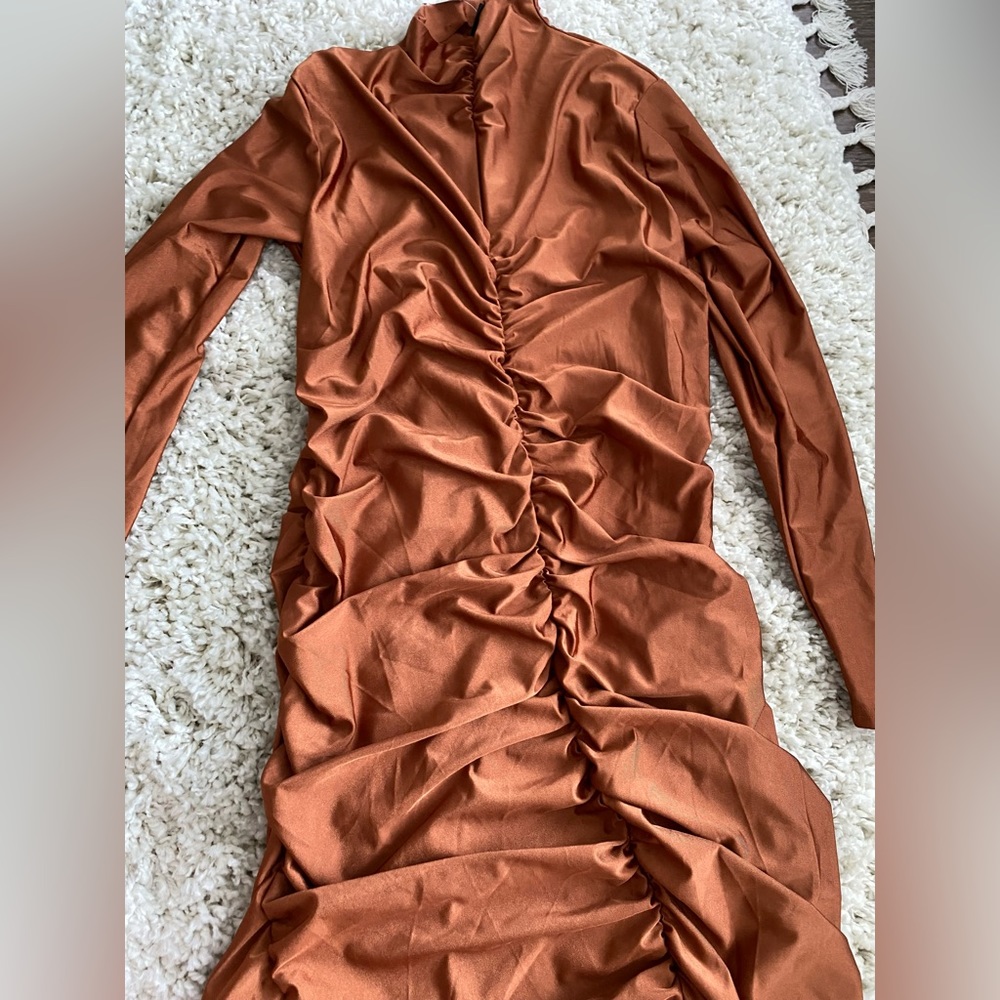 Metallic  Midi-Dress
